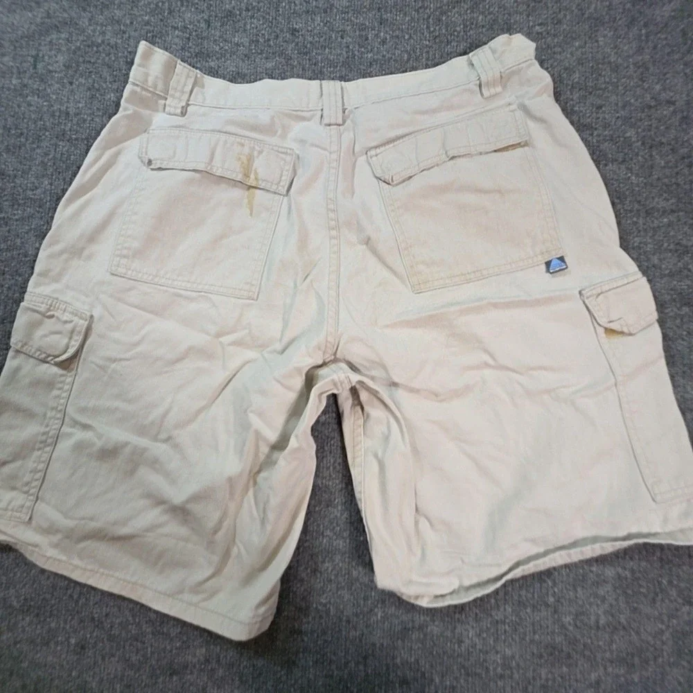 Levis Cargo Shorts Mens 34 Beige Canvas Relaxed Fit Workwear Utility Summer